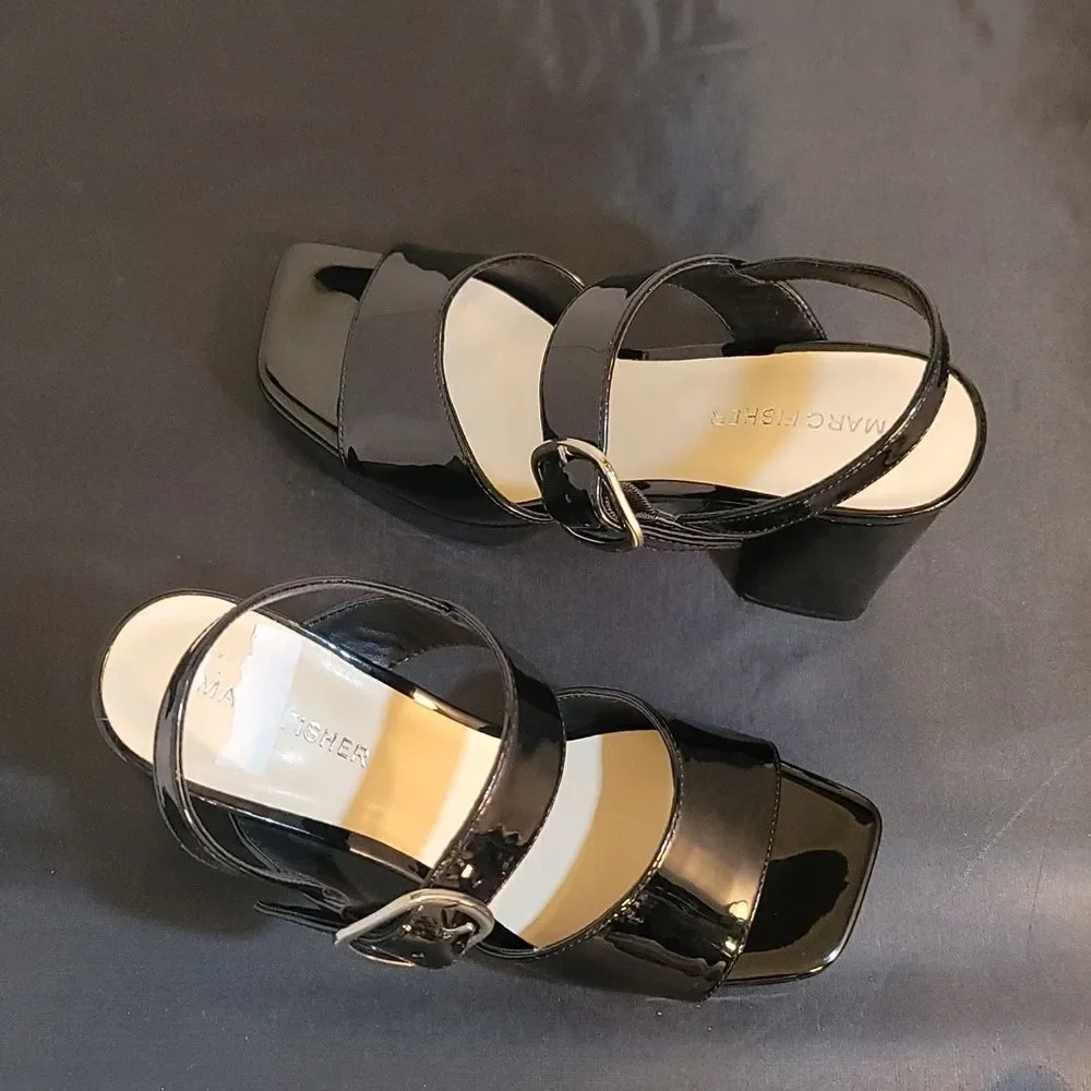 BRAND NEW MARC FISHER WOMEN'S GRADUATE BLOCK HEEL DRESS SANDAL G1